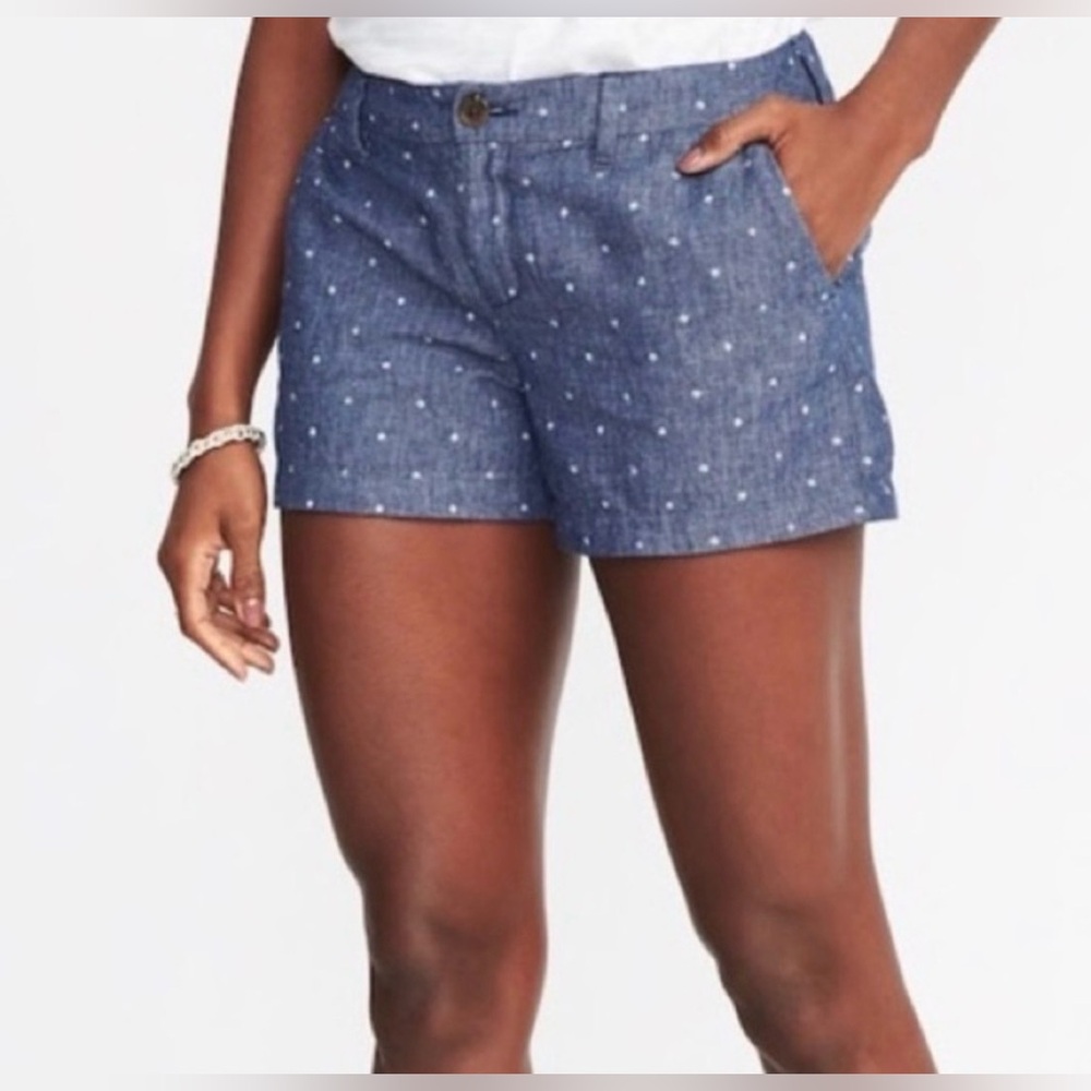 Old Navy Blue‎ Polka Dot Jean Shorts
